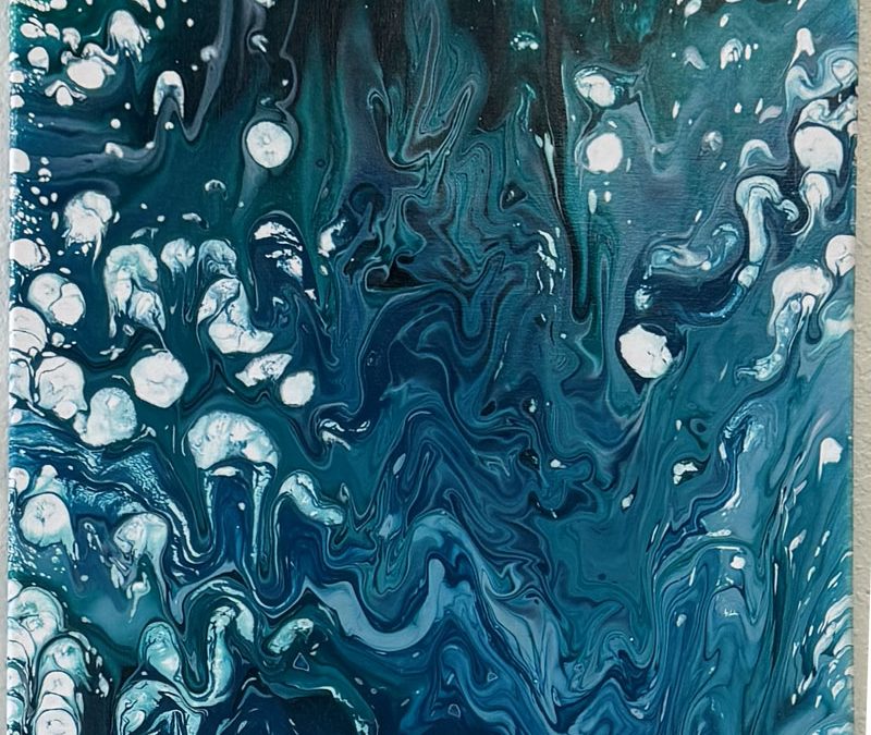 Aquas and Pour paint pour art class with Seaside Expressions in Punta Gorda FL