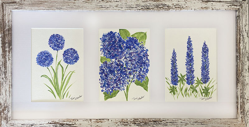 Flower power art class at Seaside Expressions Art Studio, Punta Gorda FL