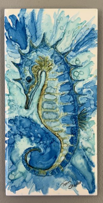 Seahorse Art class at seaside expressions art studio in punta gorda florida
